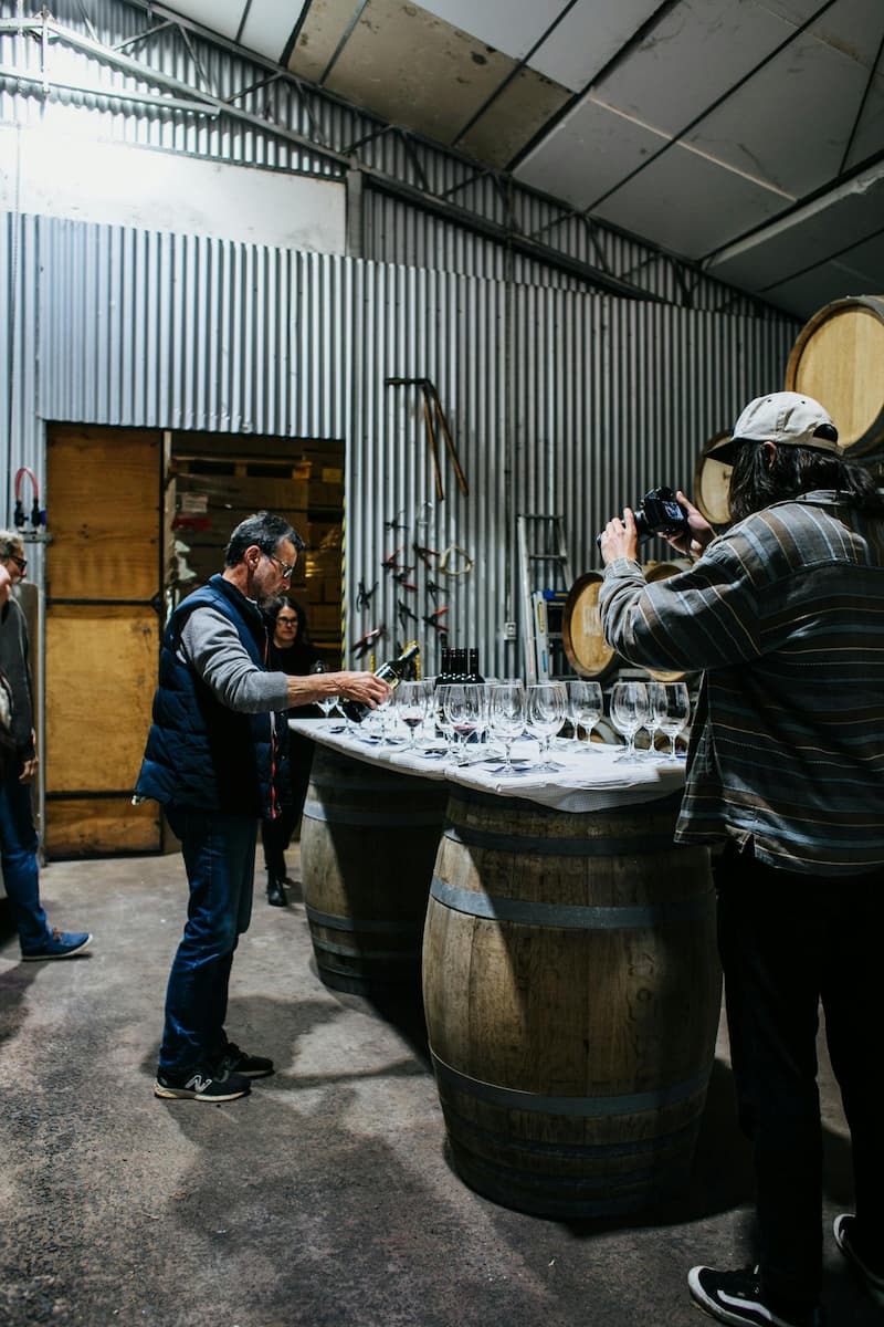 Cellar tasting with winemaker